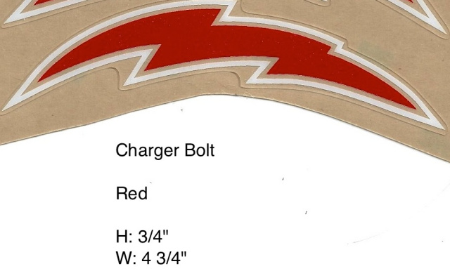 Charger Bolt Scarlet & White